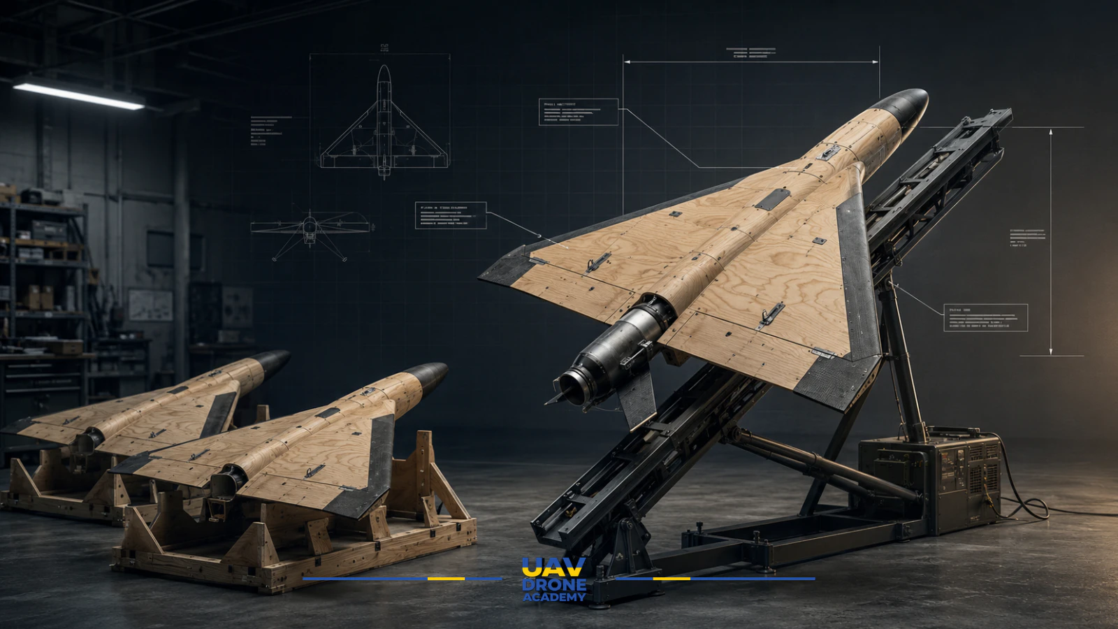 Comparison of expendable one-way attack drones illustrating drone vs UAV vs UCAV categories